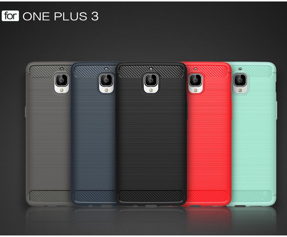 Geborsteld OnePlus 3T / 3 Backcover Armor Hoesje TPU Blauw afbeelding 3