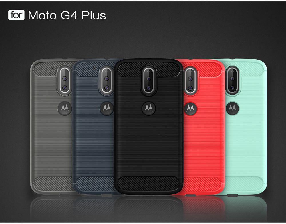 Motorola Moto G4 Geborsteld TPU Hoesje Zwart afbeelding 12