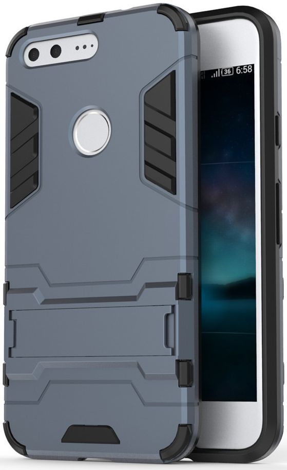 Hybride Google Pixel Hoesje met Standaard Blauw afbeelding 1