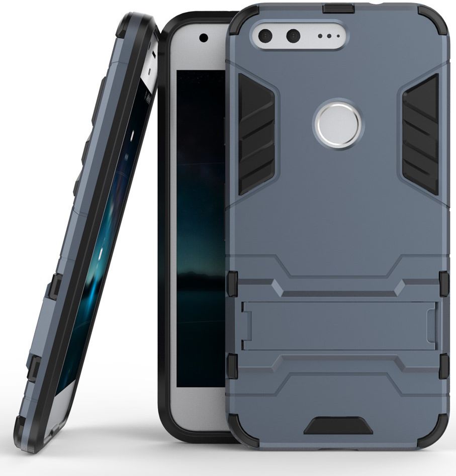 Hybride Google Pixel Hoesje met Standaard Blauw afbeelding 2