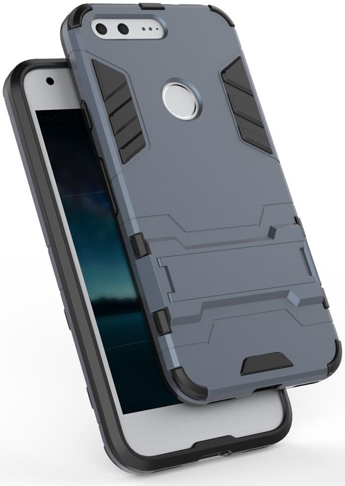 Hybride Google Pixel Hoesje met Standaard Blauw afbeelding 3