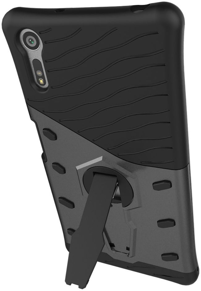 Hybride Sony Xperia XZ / XZs Hoesje met Standaard Grijs afbeelding 2