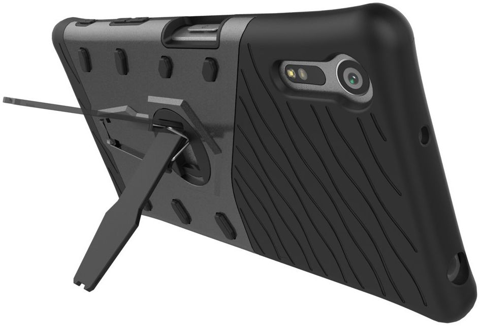 Hybride Sony Xperia XZ / XZs Hoesje met Standaard Grijs afbeelding 7