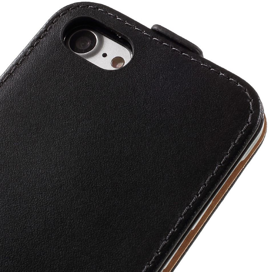 Leren Verticale Apple iPhone 7 / 8 Flip Hoesje Zwart afbeelding 8