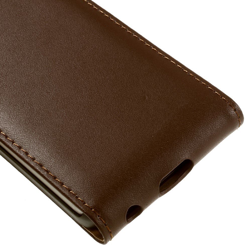 Echt Leren Verticale Apple iPhone 7 / 8 Flip Hoesje Bruin afbeelding 6