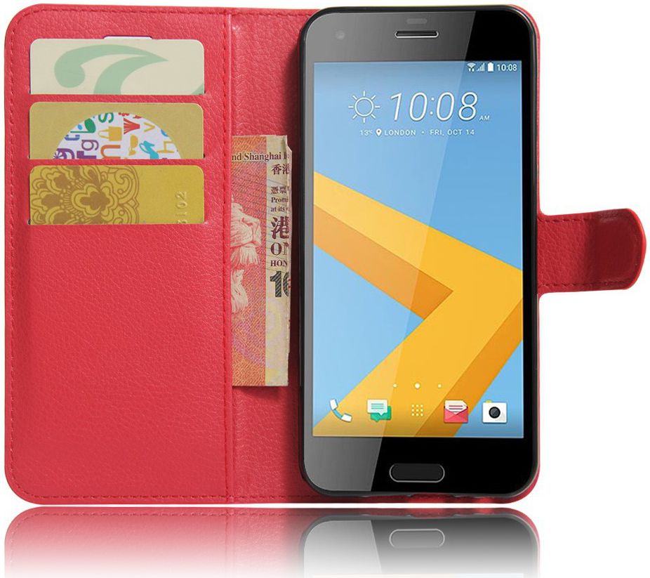 HTC One A9s Portemonnee Hoesje Rood afbeelding 1