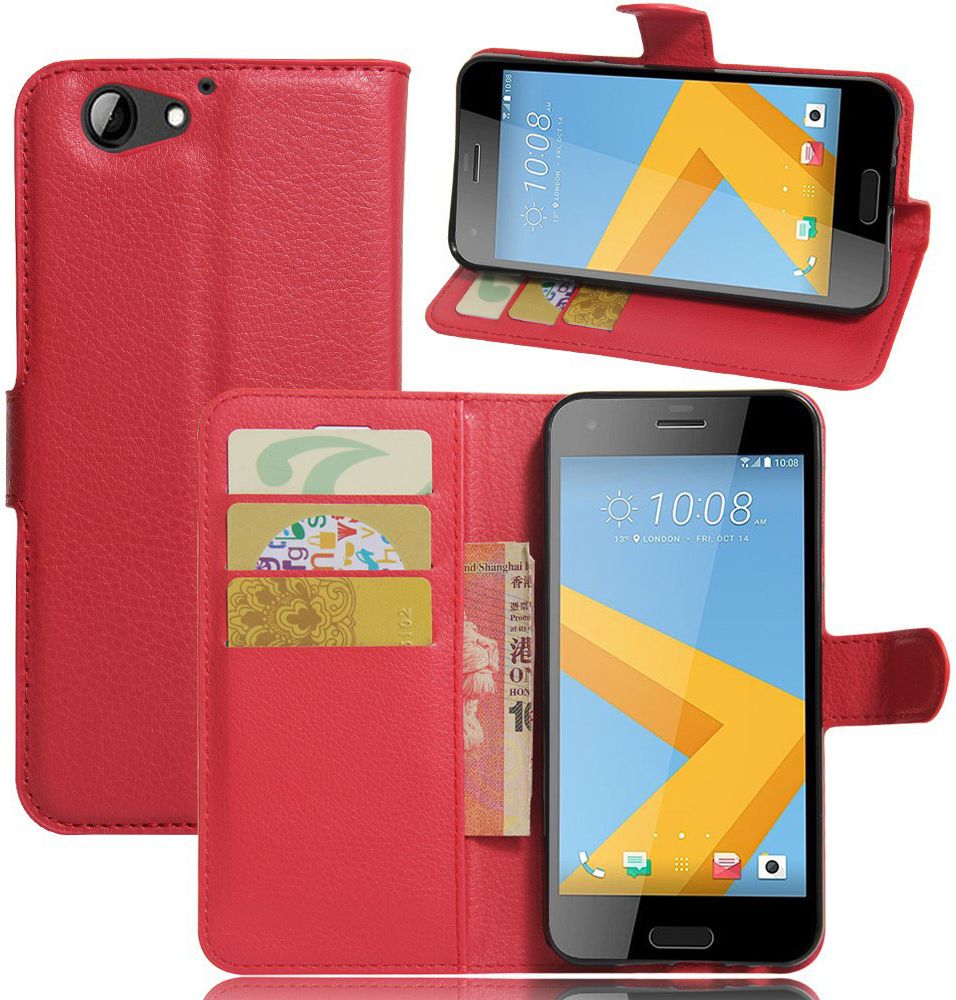 HTC One A9s Portemonnee Hoesje Rood afbeelding 2