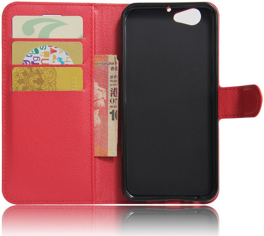HTC One A9s Portemonnee Hoesje Rood afbeelding 5
