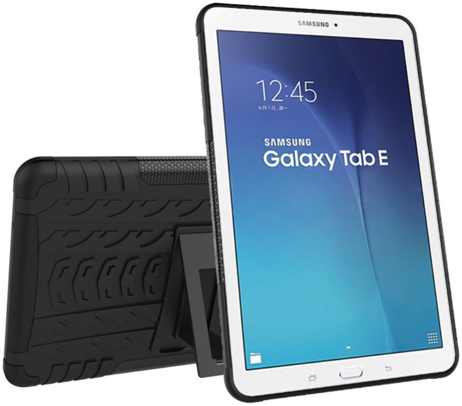 Hybride Samsung Galaxy Tab E (9.6) Back Cover Zwart afbeelding 5