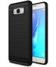 Samsung Galaxy J7 (2016) Geborsteld TPU Hoesje Zwart