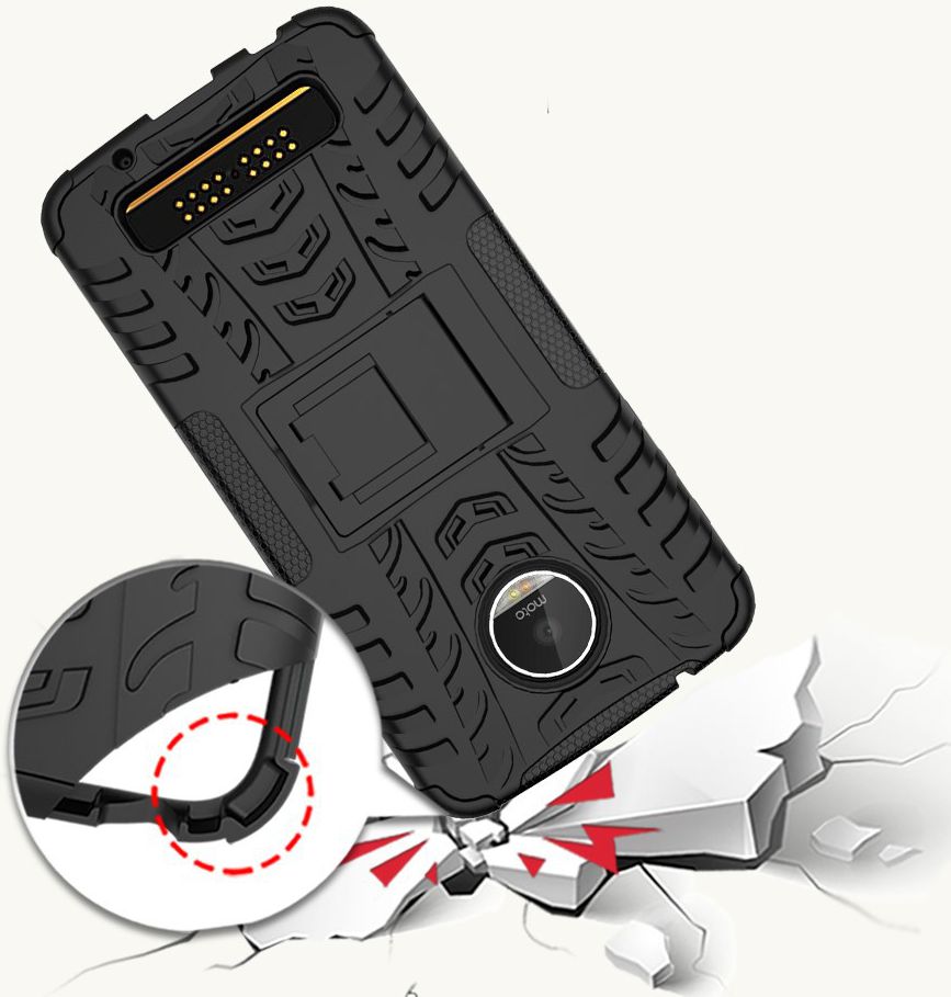 Hybride Motorola Moto Z Play Hoesje Zwart afbeelding 13