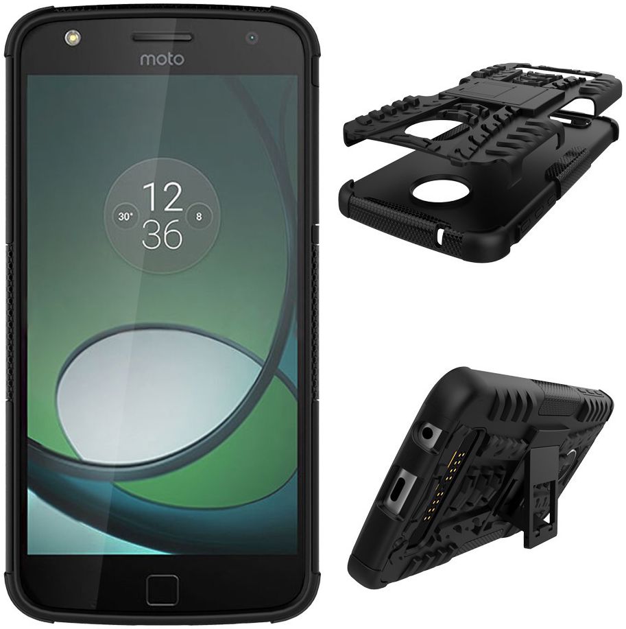 Hybride Motorola Moto Z Play Hoesje Zwart afbeelding 3