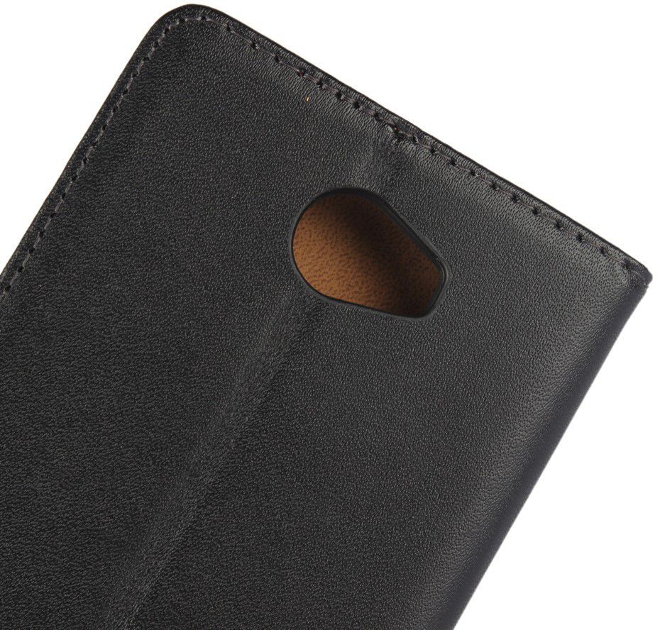 Echt lederen Huawei Y6 II Compact Hoesje Zwart afbeelding 8