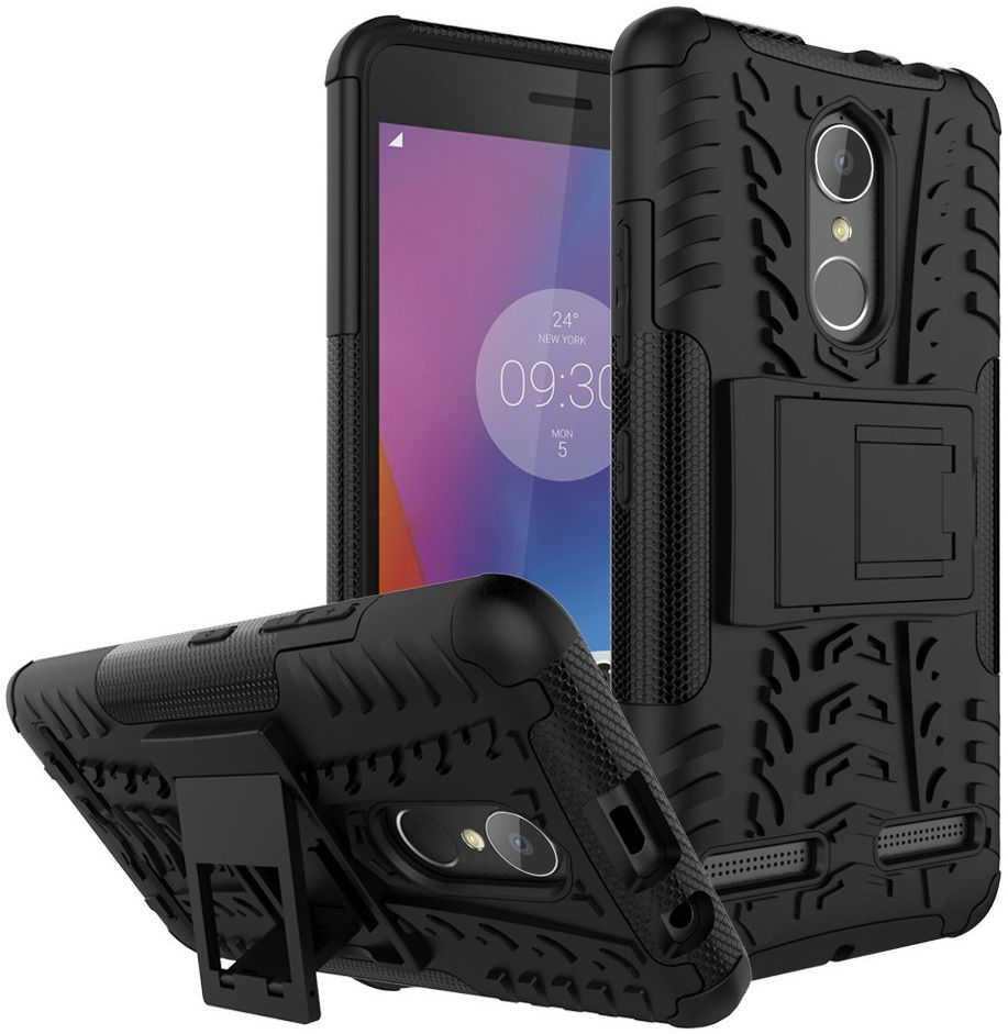 Lenovo K6 Hybride Kickstand Hoesje Zwart afbeelding 1