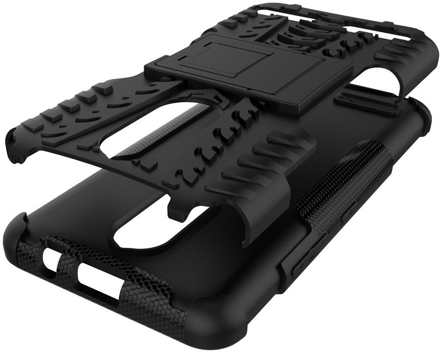 Lenovo K6 Hybride Kickstand Hoesje Zwart afbeelding 8