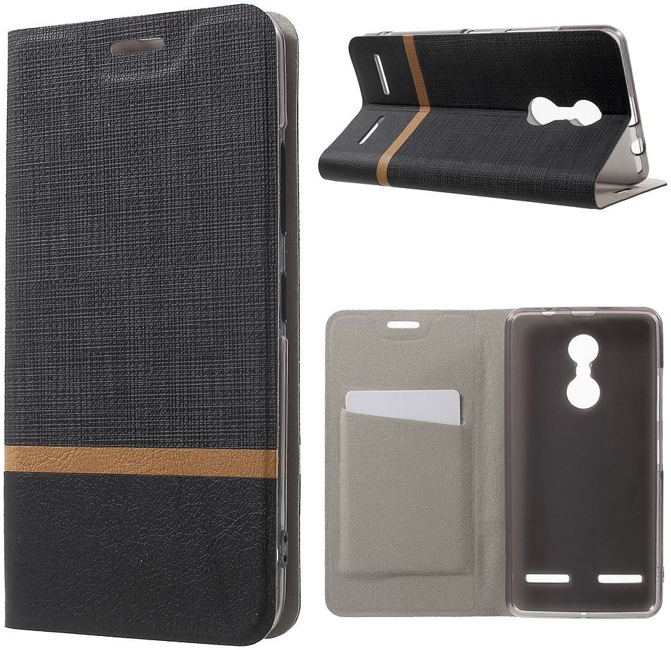 Lenovo K6 Design Flip Hoesje Zwart afbeelding 9