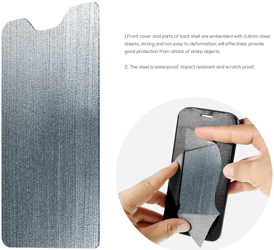 Lenovo K6 Design Flip Hoesje Zwart afbeelding 10