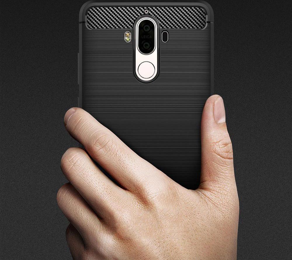 Huawei Mate 9 Geborsteld TPU Hoesje Zwart afbeelding 8
