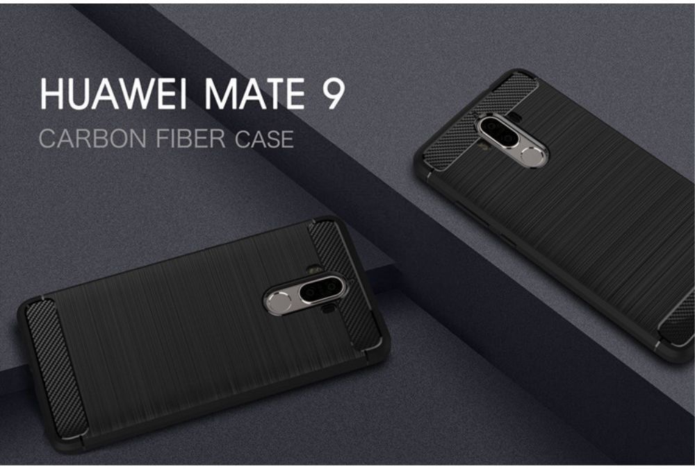 Huawei Mate 9 Geborsteld TPU Hoesje Zwart afbeelding 9