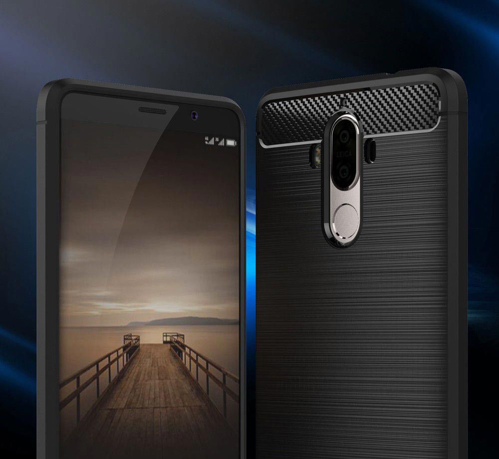 Huawei Mate 9 Geborsteld TPU Hoesje Zwart afbeelding 10