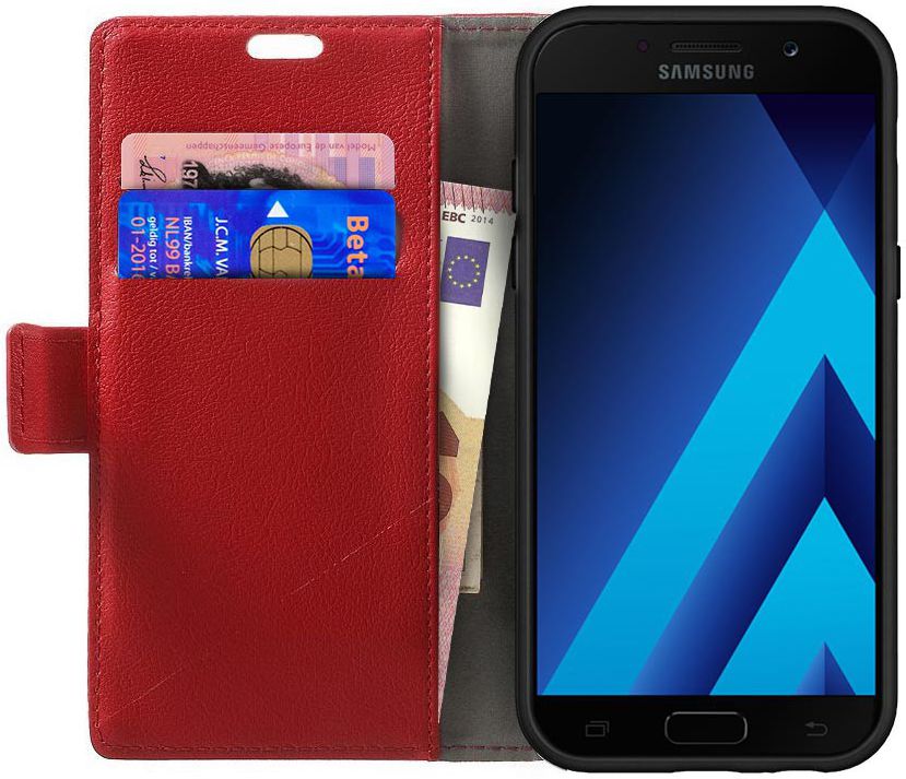Samsung Galaxy A5 (2017) Wallet Hoesje Rood afbeelding 1