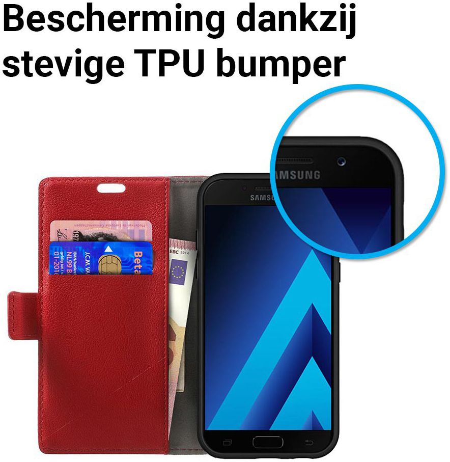 Samsung Galaxy A5 (2017) Wallet Hoesje Rood afbeelding 4