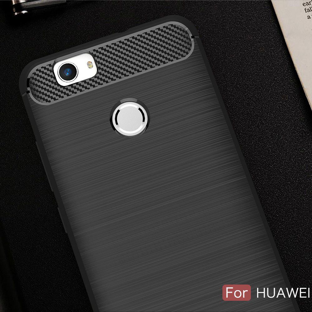 Huawei Nova Geborsteld TPU Hoesje Grijs afbeelding 10