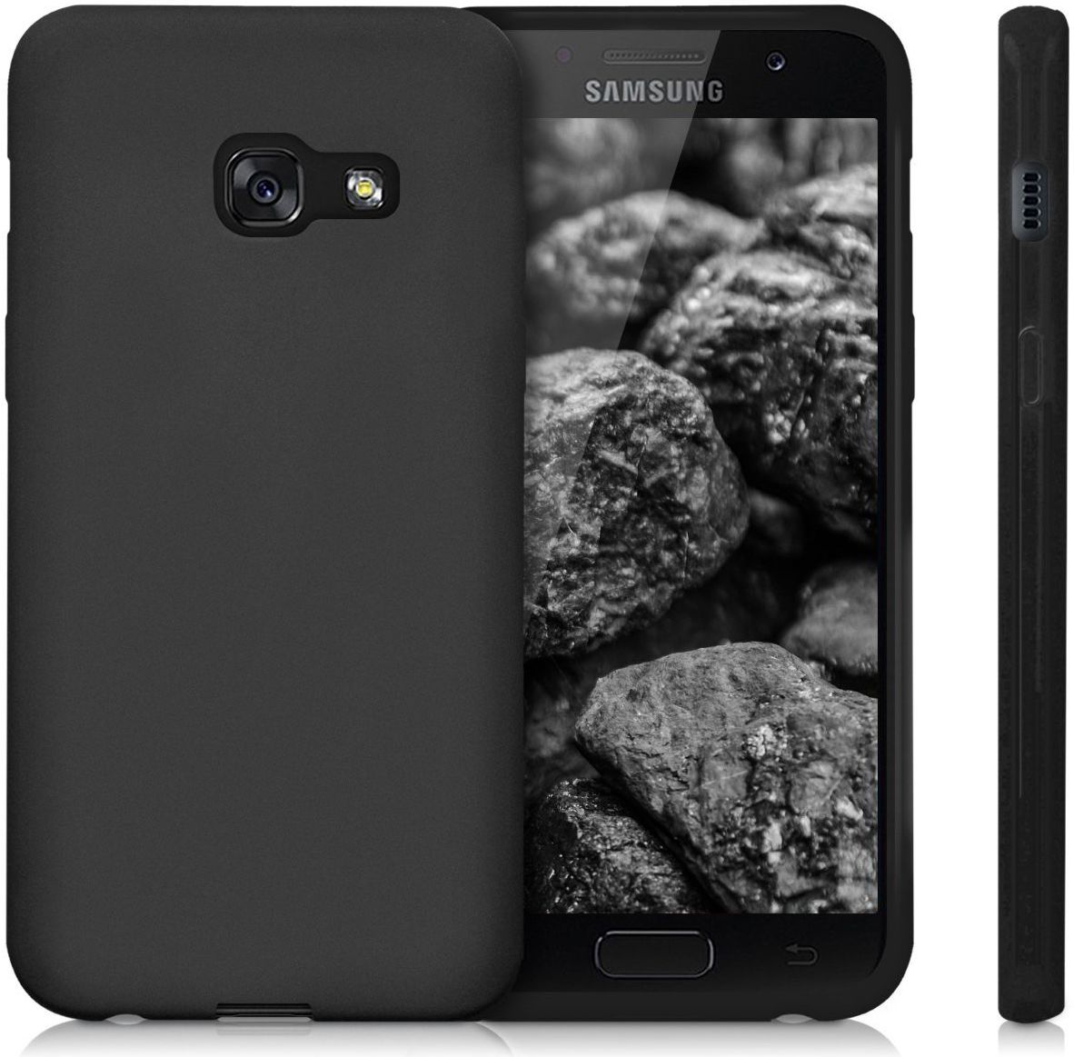 Samsung Galaxy A3 (2017) Frosted TPU Hoesje Zwart afbeelding 1