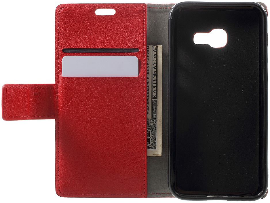 Samsung Galaxy A3 (2017) Stijlvol Portemonnee Hoesje Rood afbeelding 8