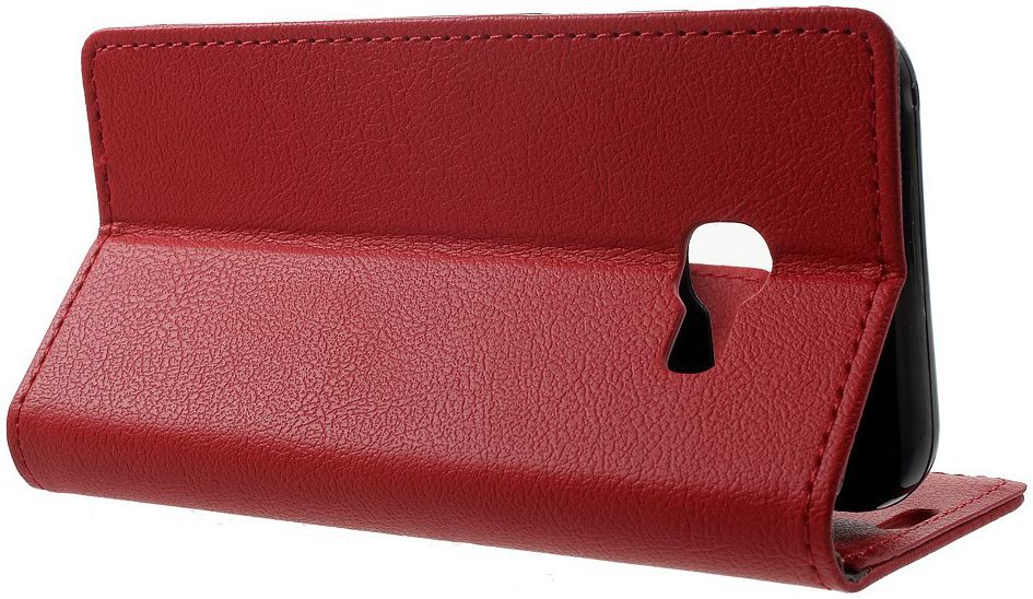 Samsung Galaxy A3 (2017) Stijlvol Portemonnee Hoesje Rood afbeelding 4