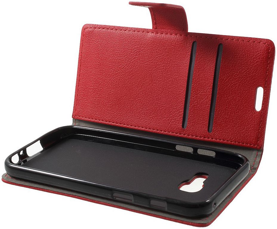 Samsung Galaxy A3 (2017) Stijlvol Portemonnee Hoesje Rood afbeelding 3