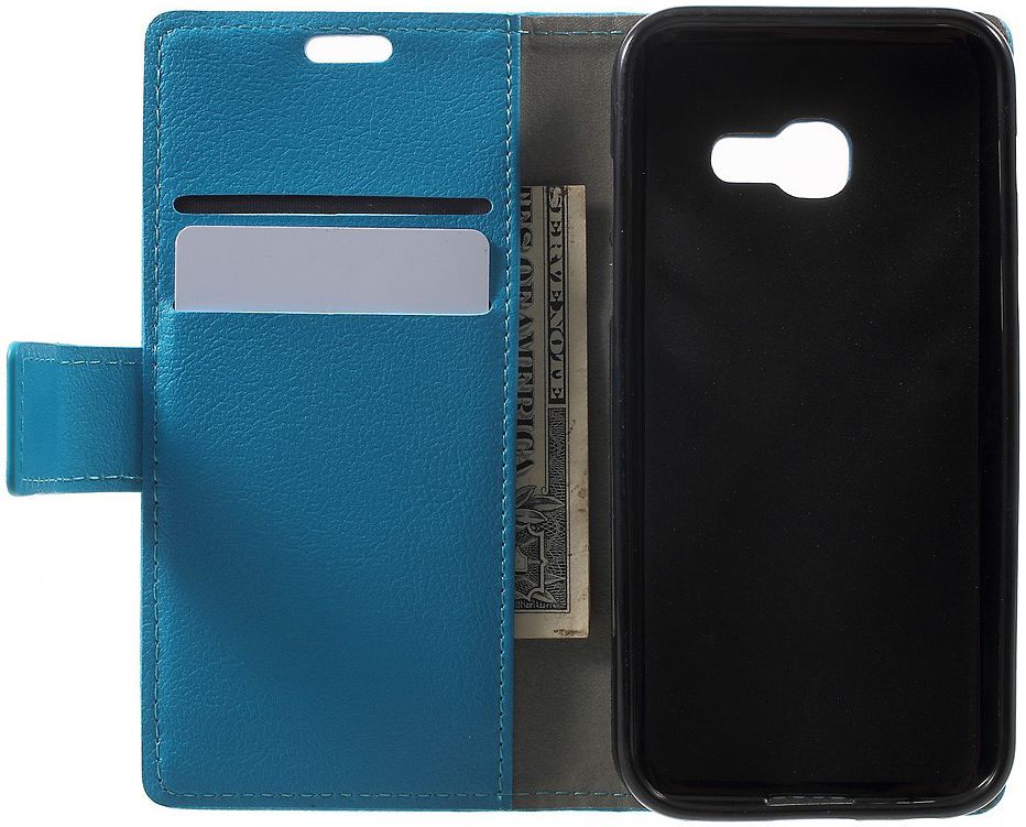Samsung Galaxy A3 (2017) Stijlvol Portemonnee Hoesje Blauw afbeelding 8