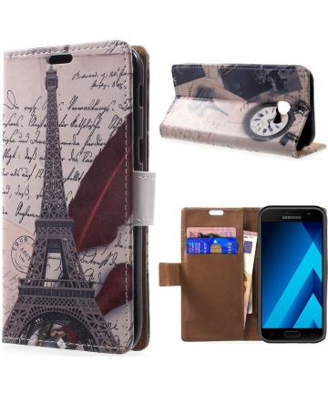 Samsung Galaxy A3 (2017) Portemonnee Print Hoesje Eiffeltoren Hoesjes