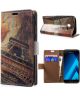 Samsung Galaxy A3 (2017) Portemonnee Print Hoesje Eiffeltoren herfst