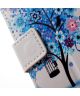 Samsung Galaxy A3 (2017) Portemonnee Print Hoesje Tree Blauw