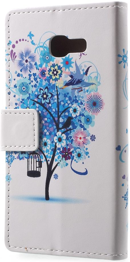 Samsung Galaxy A3 (2017) Portemonnee Print Hoesje Tree Blauw afbeelding 2