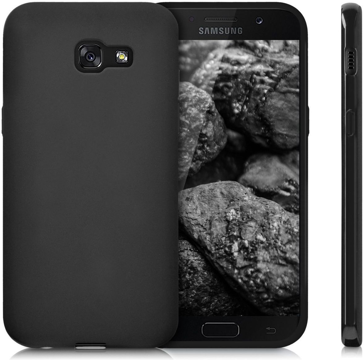 Samsung Galaxy A5 (2017) Frosted TPU Hoesje Zwart afbeelding 1