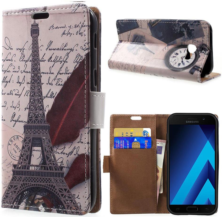 Samsung Galaxy A5 (2017) Portemonnee Print Hoesje Eiffeltoren afbeelding 1