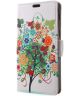 Samsung Galaxy A5 (2017) Portemonnee Print Hoesje Tree Groen