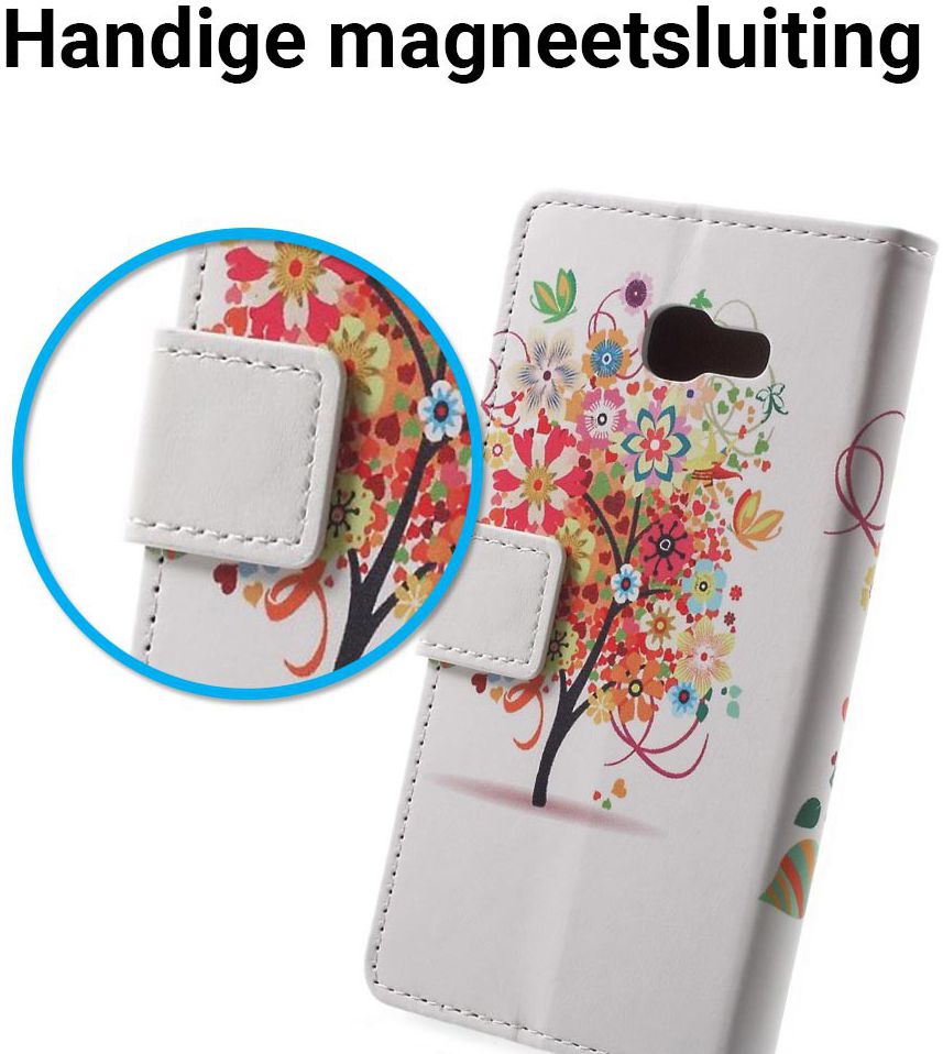 Samsung Galaxy A5 (2017) Portemonnee Print Hoesje Tree Oranje afbeelding 3