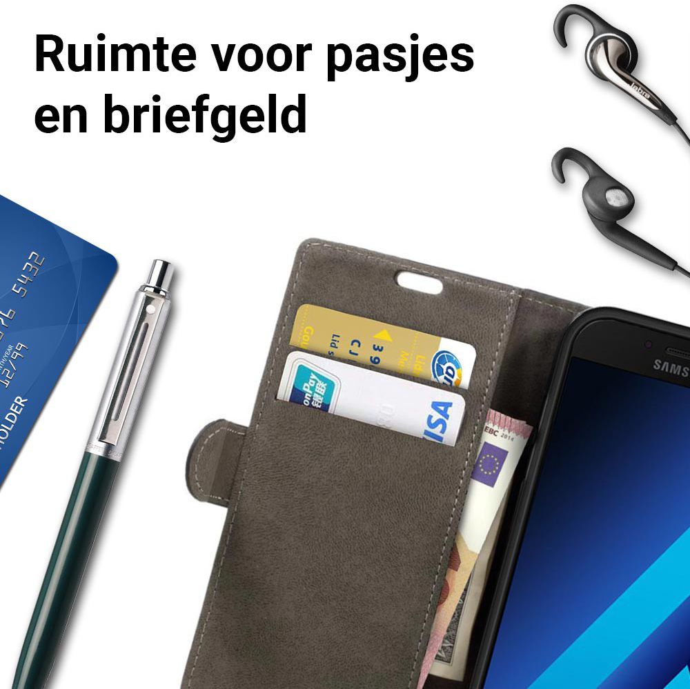 Samsung Galaxy A5 (2017) Portemonnee Hoesje met Standaard Zwart afbeelding 2