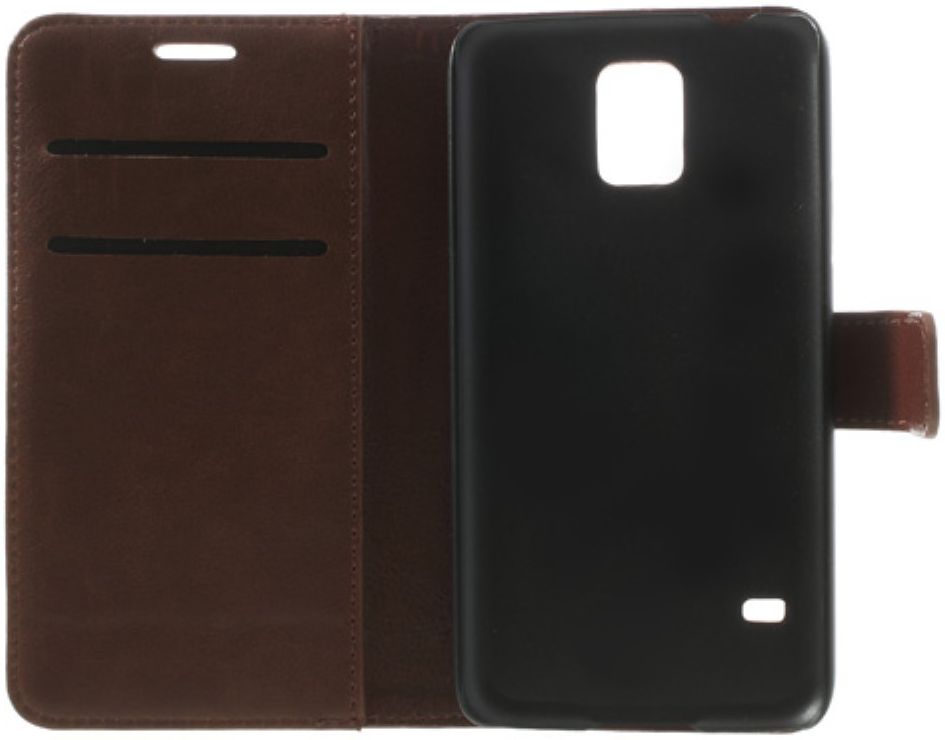 Samsung Galaxy S5 Portemonnee Stand Hoesje Bruin afbeelding 8