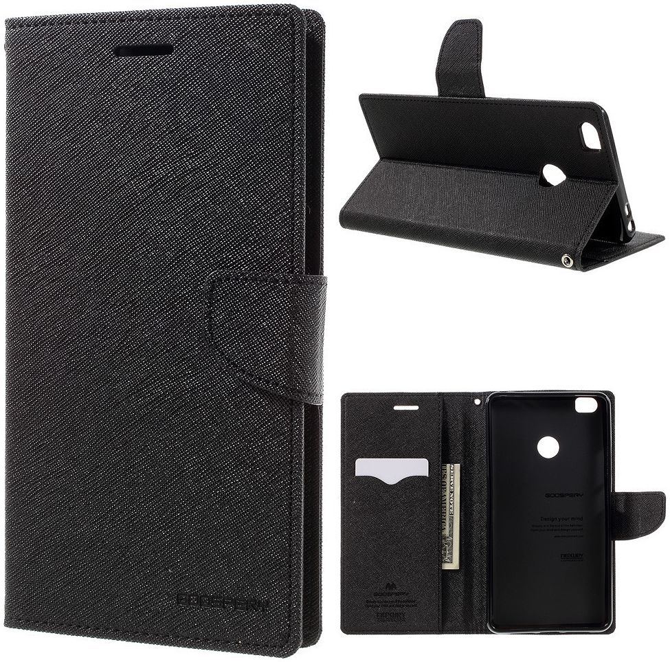 Mercury Goospery Wallet Hoesje Xiaomi Mi Max Zwart afbeelding 2