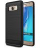 Samsung Galaxy J5 (2016) Geborsteld TPU Hoesje Zwart