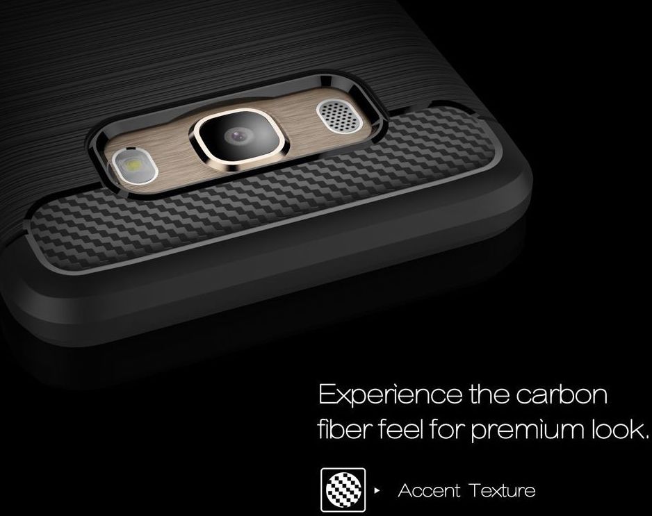 Samsung Galaxy J5 (2016) Geborsteld TPU Hoesje Zwart afbeelding 6