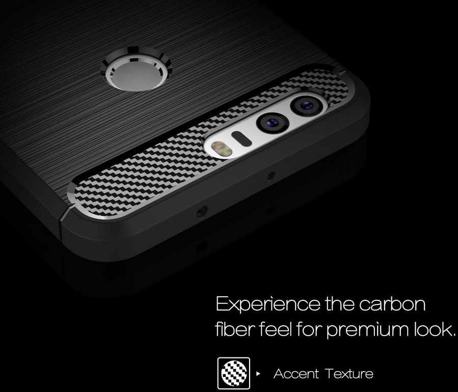 Honor 8 Geborsteld TPU Hoesje Zwart afbeelding 6