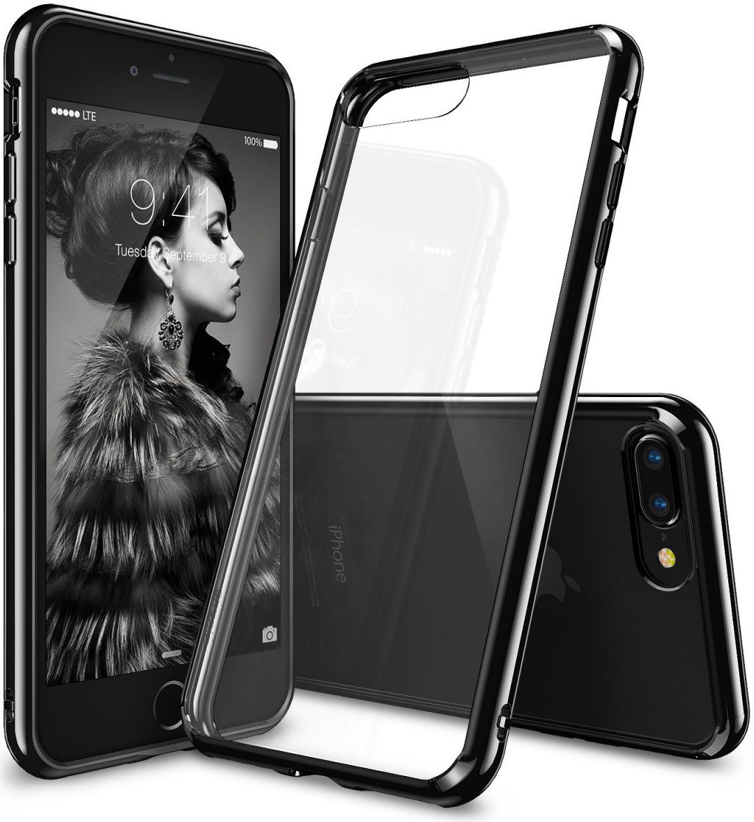 Ringke Fusion Hoesje Apple iPhone 7 Plus / 8 Plus Ink Black afbeelding 1