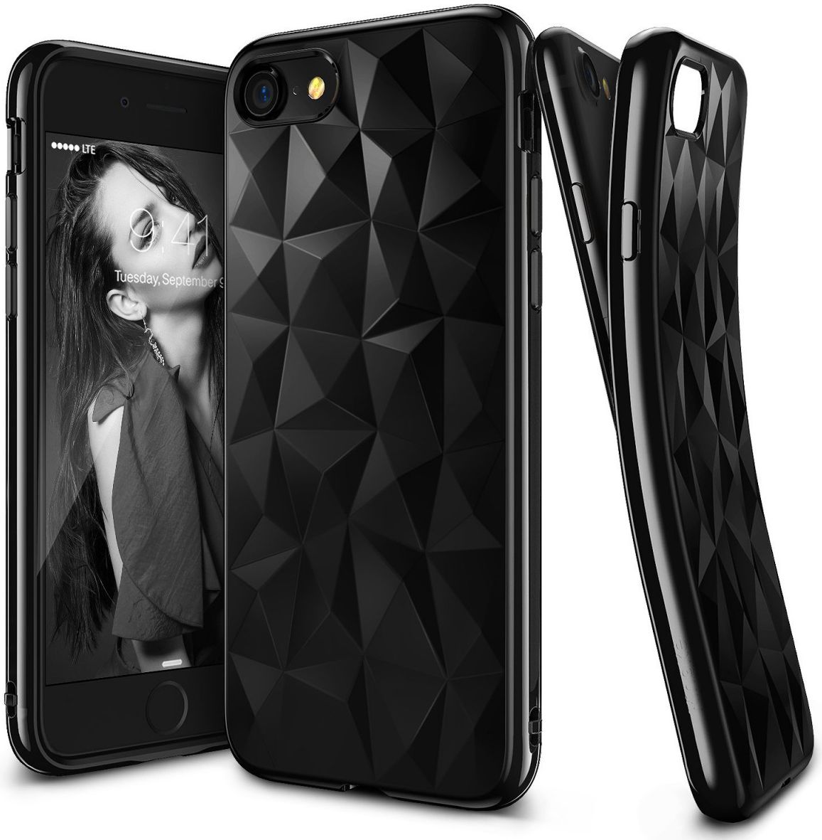Ringke Air Prism Apple iPhone 7 / 8 Hoesje Zwart afbeelding 1