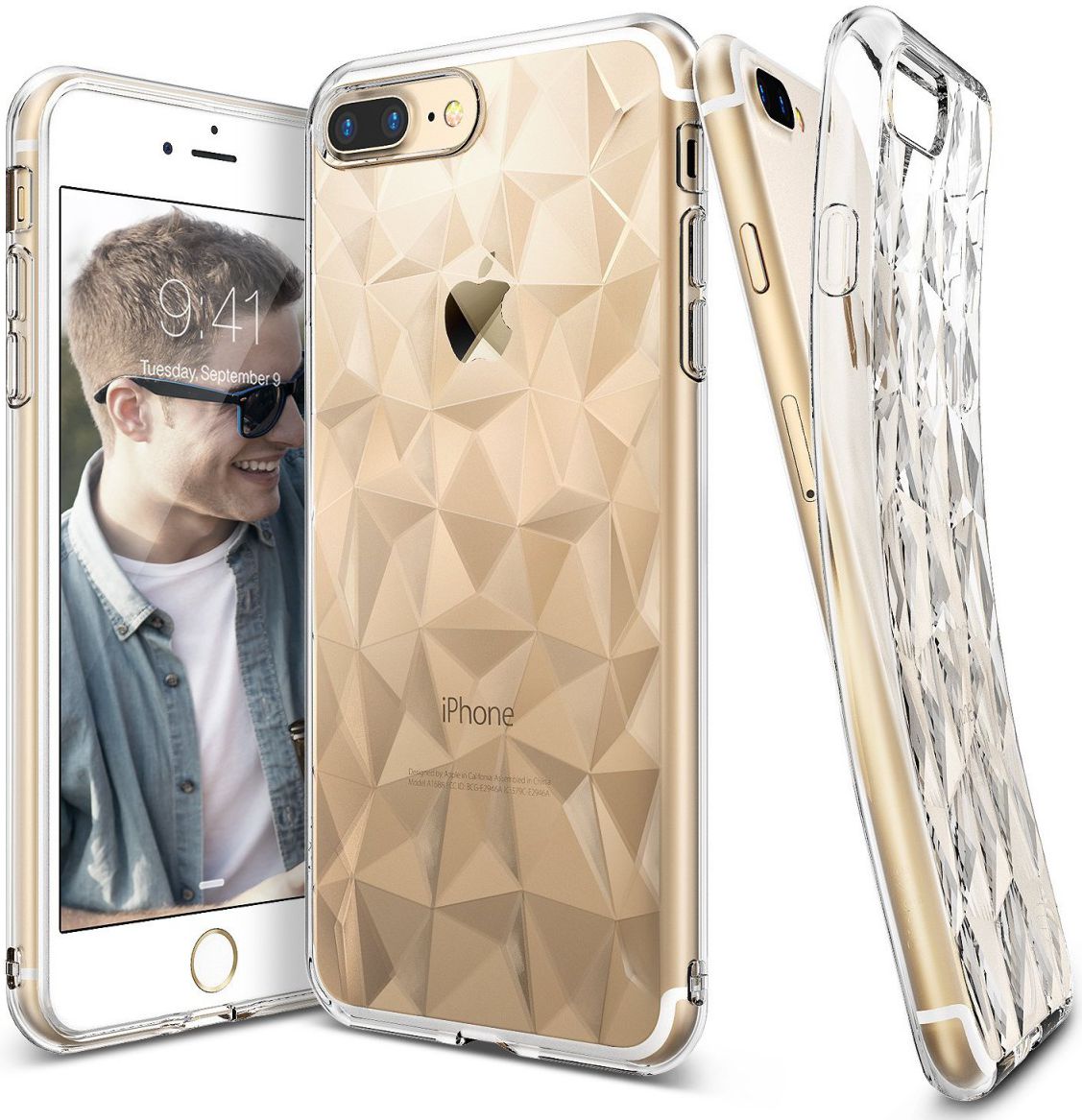 Ringke Air Prism Apple iPhone 7 Plus / 8 Plus Hoesje Transparant afbeelding 1