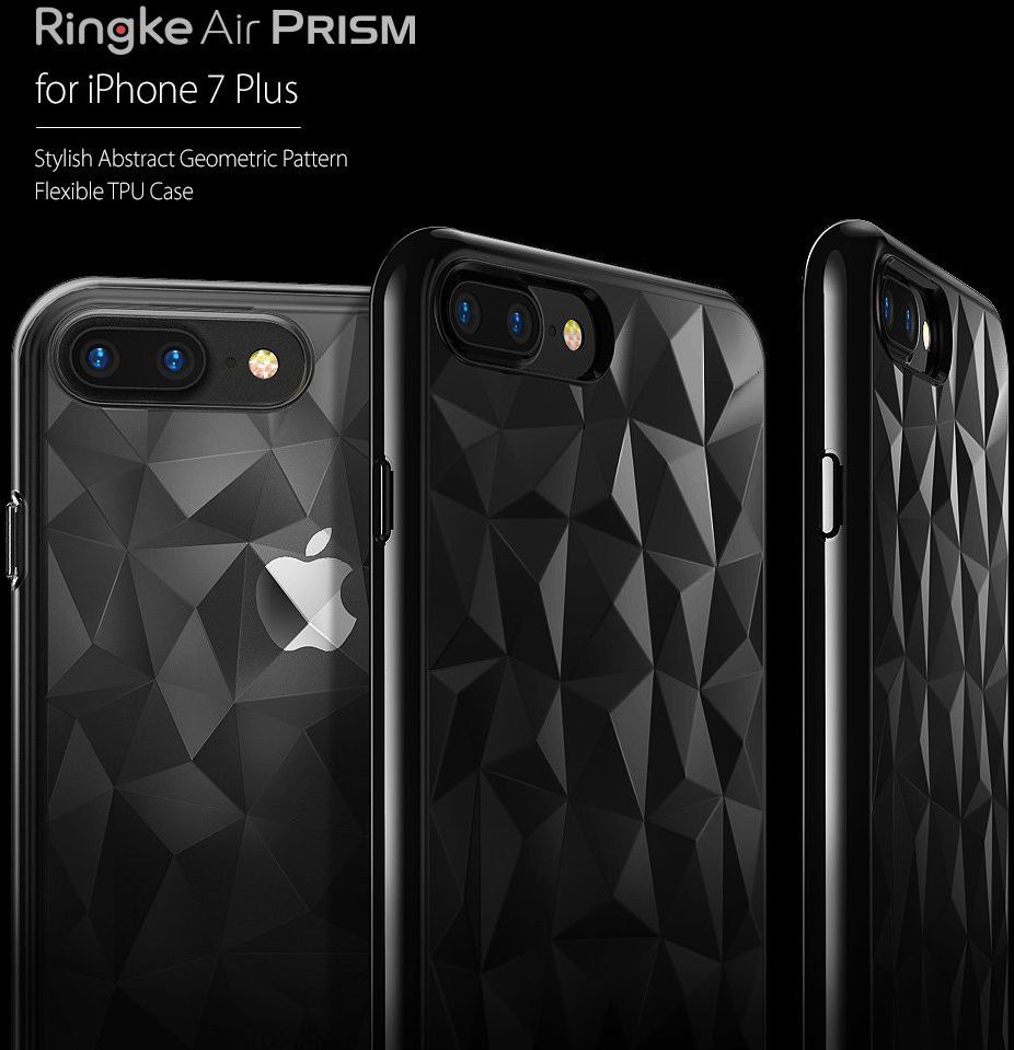 Ringke Air Prism Apple iPhone 7 Plus / 8 Plus Hoesje Transparant Zwart afbeelding 2